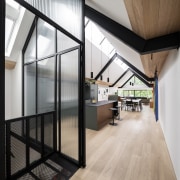 The open-plan living floor with a light shaft 