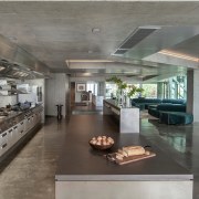 Despite the kitchen's large scale, the designer had 