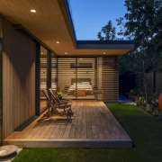 The main deck with the master bedroom in 