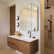 With the bathroom partly on show from the 