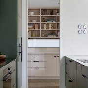 Looking into the scullery from the kitchen zone 