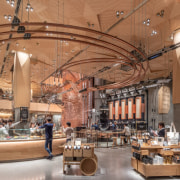 Starbucks Roastery – Tokyo - building | food building, food court, interior design, lobby, brown