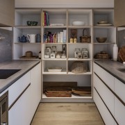 The critical pantry area offers the luxury of 