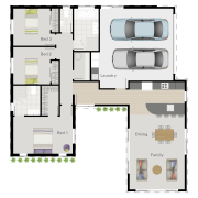 The plan shows the home's logical layout. - 