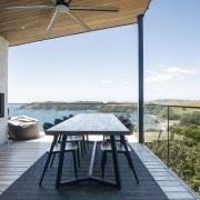 Outdoor living space complete with al fresco wall 