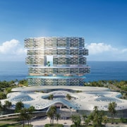 Part of the landscape – the resort's porous 