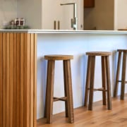 The cantilevered Dekton benchtop allows for a generous 