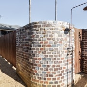 An al fresco shower allows for singing and 