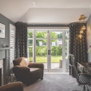 Office – complete with fireplace and outdoor egress. 