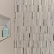 Tribeca Watercolour finger wall tiles feature in the 