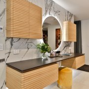 A table height vanity area was specified for 