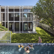 The two-storey bedroom wing provides a master suite 