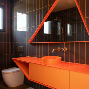 A dazzling colour and quirky mirror are two 