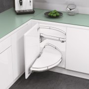 Vauth-Sagel Cornerstone Unit: Opening Motion Sequence 1 of angle, bathroom accessory, bathroom cabinet, bathroom sink, drawer, furniture, plumbing fixture, product, product design, sink, table, tap, toilet seat, white