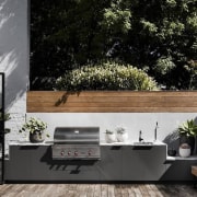 Architect: Technē Architecture + Interior DesignPhotography by architecture, backyard, courtyard, furniture, home, house, interior design, outdoor structure, patio, plant, wall, black