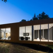 Interior surfaces of wood, white walls and polished architecture, cottage, facade, farmhouse, home, house, real estate, shed, siding, black