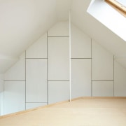 Because of the limited total surface area of architecture, ceiling, daylighting, floor, home, house, interior design, loft, product design, property, real estate, wall, white, gray