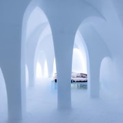 ‘The Flying Buttress’ by AnnaKatrin Kraus and Hans arch, architecture, building, ice hotel, teal