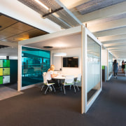 No more traditional meeting rooms - Trustpower's New ceiling, interior design, office, real estate, black, white