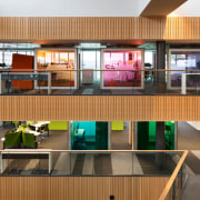 Open plan design - Trustpower's New Headquarters - architecture, condominium, interior design, lobby, real estate, brown