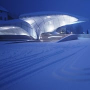 Farewell to Dame Zaha Hadid - Nord Park architecture, atmosphere, atmosphere of earth, blue, daylighting, daytime, lighting, sky, snow, structure, winter, blue