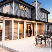 Envira bevel back weatherboards - Envira bevel back cottage, elevation, facade, home, house, property, real estate, siding, window, white