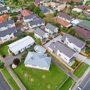 Eight new homes in the Richardson-Howell development, owned aerial photography, bird's eye view, estate, home, house, neighbourhood, property, real estate, residential area, suburb, urban design, gray