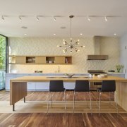 Architect: Schwartz and Architecture: SaAPhotography by Bruce architecture, ceiling, countertop, floor, flooring, hardwood, house, interior design, interior designer, kitchen, laminate flooring, room, wood flooring, gray