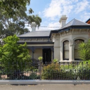 From the street, the renovation is quite well architecture, building, estate, facade, historic house, home, house, mansion, neighbourhood, official residence, property, real estate, residential area, tree, brown, gray