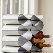 Just starting your wine collection? An Echelon furniture, product design, shelf, gray, white