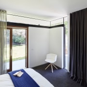 Architect: Architect: Steffen Welsch ArchitectsPhotography: Rhiannon bedroom, ceiling, condominium, curtain, interior design, property, real estate, room, window, window covering, window treatment, white, black