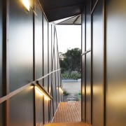 Architect: Ande Bunbury ArchitectsPhotography by Peter Nevett architecture, balcony, daylighting, home, house, interior design, lighting, real estate, sunlight, window, wood, black