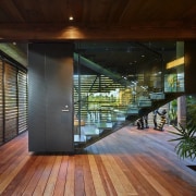 Architect: Olson KundigPhotography by Benjamin Benschneider architecture, condominium, daylighting, estate, home, house, interior design, lobby, real estate, stairs, wood, black, brown