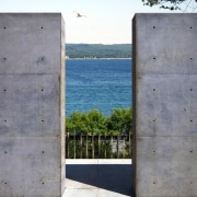 Views out to the bay - Views out architecture, concrete, facade, sky, wall, window, gray