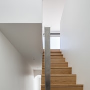 Architect: Anton Kouzmin ArchitecturePhotography by Katherine Lu architecture, daylighting, floor, handrail, home, house, interior design, product design, stairs, wood, wood flooring, gray, white