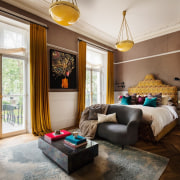 Architect: Alchemi GroupStory from Devon &amp; ceiling, estate, home, interior design, living room, property, real estate, room, suite, wall, window, window treatment, brown, gray