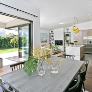 Architect: Allan McIntosh of Buildology Ltd apartment, architecture, dining room, house, interior design, living room, penthouse apartment, property, real estate, window, white, gray