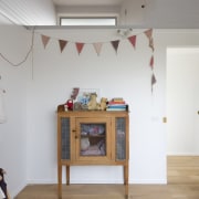 The clerestory window up and above the room ceiling, floor, furniture, home, interior design, product, room, shelf, shelving, table, wood, gray, white