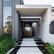 Architect: Damon HillsPhotography by Nic Granleese architecture, courtyard, estate, facade, home, house, property, real estate, gray
