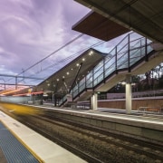 Cheltenham Station – Cox Architecture - Cheltenham Station architecture, high speed rail, metro station, metropolis, metropolitan area, overpass, public transport, rail transport, rapid transit, track, train, train station, transport, urban area, black