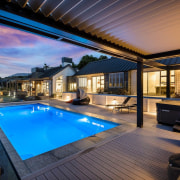 The word ‘relax’ comes to mind with this apartment, estate, home, house, leisure, lighting, penthouse apartment, property, real estate, resort, roof, swimming pool, villa, black