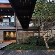 Architect: Olson KundigPhotography by Benjamin Benschneider architecture, building, condominium, courtyard, facade, home, house, outdoor structure, property, real estate, residential area, black, gray