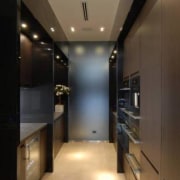 Source: Trulia ceiling, countertop, floor, interior design, kitchen, light fixture, lighting, lobby, room, black, brown