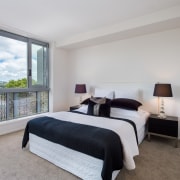 Find out more bed frame, bedroom, estate, home, interior design, property, real estate, room, window, gray