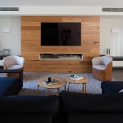 Architect: Damon HillsPhotography by Nic Granleese floor, furniture, house, interior design, living room, room, table, gray, black