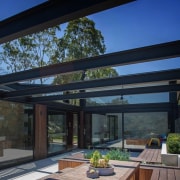 Architect: Alexandra Buchanan ArchitecturePhotography by Debra McFadzean architecture, daylighting, house, outdoor structure, patio, property, real estate, roof, shade, window, black