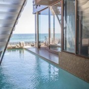 Edward Norton's new Malibu Colony home – Trulia condominium, daylighting, property, real estate, swimming pool, water, window, gray, teal