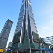 2. Ping An Finance Centre – 600 m architecture, building, city, commercial building, condominium, corporate headquarters, daytime, downtown, facade, headquarters, landmark, metropolis, metropolitan area, sky, skyscraper, tower, tower block, urban area, teal