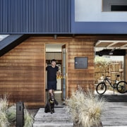 Architect: Liam WallisPhotography by Tess Kelly facade, home, house, residential area, gray