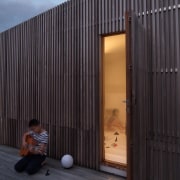 Don't let the outside appearance fool you – architecture, building, facade, home, house, wall, wood, black